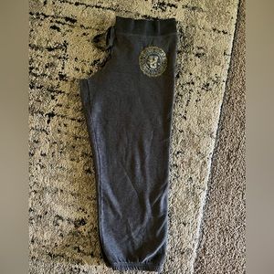 Victorias Secret Pink cropped sweatpants gray L large